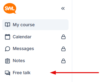 Help Center - Free Talk button