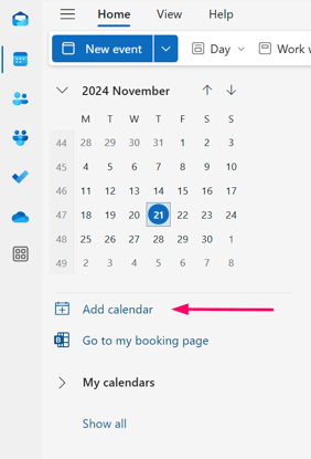 Sync calendar image 3 - add calendar in outlook