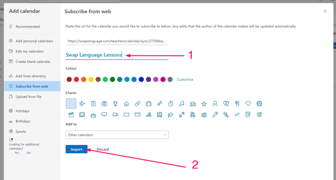 Sync calendar image 5 - importing outlook